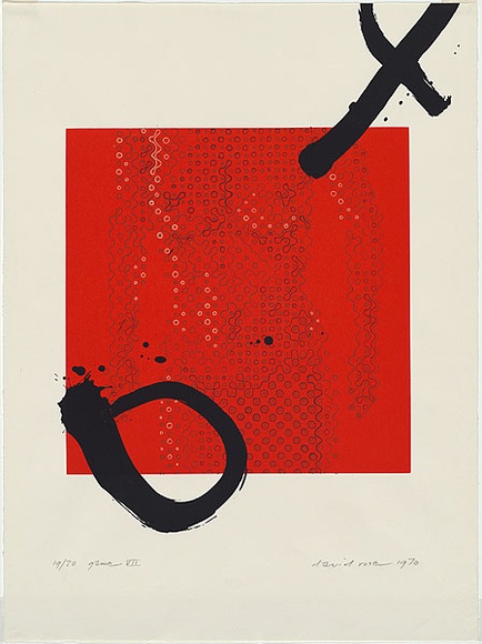 Artist: b'Rose, David.' | Title: b'Game VII' | Date: 1970 | Technique: b'screenprint, printed in colour, from five stencils'