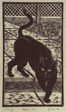 Artist: b'Watt, Yvette.' | Title: b'Black cat' | Date: 1992, February | Technique: b'linocut, printed in black ink, from one block'