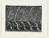 Artist: b'Box, Chris' | Title: b'Years as trolleys' | Date: 1999, November | Technique: b'linocut, printed in black ink, from one block'