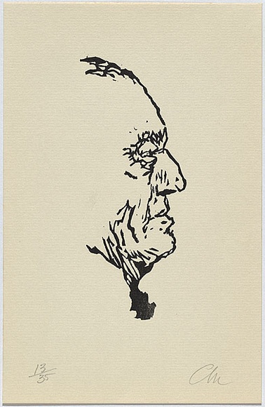 Artist: b'Millward, Clem.' | Title: b'not titled.' | Date: 1956-57 | Technique: b'linocut, printed in black ink, from one block'