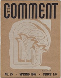 Artist: McColl, Decima. | Title: A Comment, no.25, Spring 1946. | Date: 1946 | Technique: linocut, printed in white ink, from one block; letterpress text
