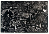 Artist: Petyarre, Janie. | Title: not titled [No.57] | Date: 1990 | Technique: woodcut, printed in black ink, from one block