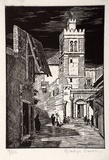 Artist: b'Owen, Gladys.' | Title: b'The mosque' | Date: c.1928 | Technique: b'wood-engraving, printed in black ink, from one block' | Copyright: b'\xc2\xa9 Estate of David Moore'