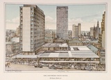 Artist: b'Freedman, Harold.' | Title: b'Southern Cross Hotel.' | Date: 1962 | Technique: b'lithograph'