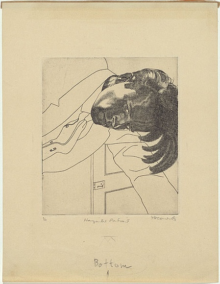 Artist: b'Coventry, Frederick.' | Title: b'Horizontal portrait.' | Date: 1929 | Technique: b'etching, printed in black ink, from one  plate'