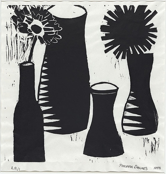 Artist: bFintona Girls' School. | Title: b'Untitled.' | Date: 1998 | Technique: b'linocut, printed in black ink, from one block'