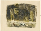 Artist: MACQUEEN, Mary | Title: Witches' orchard | Date: 1964 | Technique: lithograph, printed in colour, from multiple plates | Copyright: Courtesy Paulette Calhoun, for the estate of Mary Macqueen