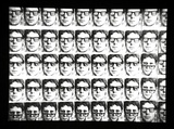 Artist: UNKNOWN | Title: not titled [50 images of a male head wearing glasses] | Date: (1980) | Technique: offset-lithograph, printed in black ink