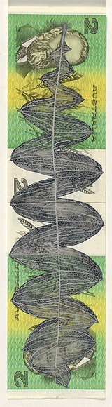 Artist: b'HALL, Fiona' | Title: b'Banksia grandis - Bull banksia (Australian currency)' | Date: 2000 - 2002 | Technique: b'gouache' | Copyright: b'\xc2\xa9 Fiona Hall'