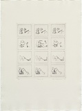Artist: b'MADDOCK, Bea' | Title: b'Game IV' | Date: 1972 | Technique: b'photo-etching and burnishing, printed in black ink, from three zinc plates'