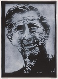 Artist: b'Dodd, James.' | Title: b'Not titled [Charles].' | Date: 2004 | Technique: b'stencil, printed in white ink, from one stencil'