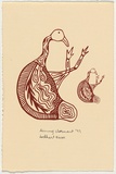 Artist: b'Clarmont, Sammy.' | Title: b'Nhampi and young' | Date: 1997, December | Technique: b'screenprint, printed in red ochre ink, from one screen'