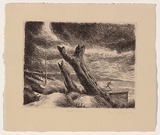 Artist: AMOR, Rick | Title: Foreshore. | Date: 1990 | Technique: etching, printed in black ink, from one plate