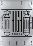 Title: Site, High Drogen, Thursdays | Date: 1989 | Technique: screenprint, printed in black and silver ink, from two stencils