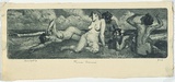 Artist: b'LINDSAY, Lionel' | Title: b'Femmes damn\xc3\xa9es' | Date: 1909 | Technique: b'etching, aquatint and roulette, printed in blue ink, from one plate' | Copyright: b'Courtesy of the National Library of Australia'