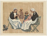 Artist: b'Allport, C.L.' | Title: b'French nurses.' | Date: 1931 | Technique: b'linocut, printed in colour, from multiple blocks'