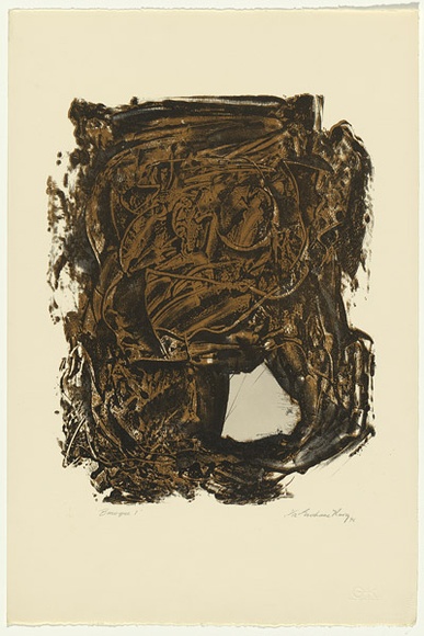 Artist: b'KING, Grahame' | Title: b'Baroque I' | Date: 1975 | Technique: b'lithograph, printed in colour, from two stones [or plates]'