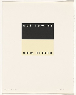 Artist: b'Burgess, Peter.' | Title: b'sol lewitt: sow little.' | Date: 2001 | Technique: b'computer generated inkjet prints, printed in colour, from digital file'