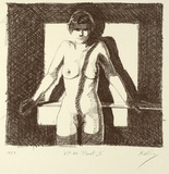 Artist: b'Gurvich, Rafael.' | Title: b'not titled [female nude leaning back on a shelf with both arms]' | Date: 1982 | Technique: b'lithograph, printed in black ink, from one stone' | Copyright: b'\xc2\xa9 William Kelly'