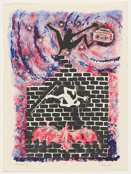 Artist: b'COLEING, Tony' | Title: b'Oops' | Date: 1985 | Technique: b'lithograph, printed in colour, from three stones'