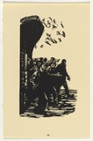 Artist: b'Counihan, Noel.' | Title: b'We are many they are few.' | Date: 1950 | Technique: b'linocut, printed in black ink, from one block'