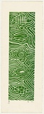Artist: Clarmont, Sammy. | Title: Turtles swimming | Date: 1997, November | Technique: linocut, printed in green ink, from one block