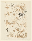 Artist: b'MACQUEEN, Mary' | Title: b'Zebras and camels' | Date: c.1974 | Technique: b'lithograph, printed in colour, from multiple plates, in brown and black ink' | Copyright: b'Courtesy Paulette Calhoun, for the estate of Mary Macqueen'