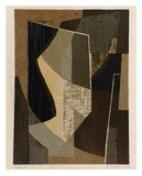 Artist: Thompson, Roma. | Title: Abstract | Date: 1953 | Technique: screenprint, printed in colour, from five painted lacquer reduction stencils