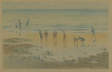 Artist: b'Allport, C.L.' | Title: b'The paddlers.' | Date: 1908 | Technique: b'lithograph, printed in colour, from multiple stones [or plates]'