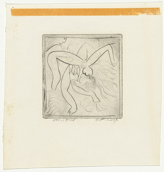 Artist: b'BOYD, Arthur' | Title: b'Birth of Venus.' | Date: 1960-70 | Technique: b'etching, printed in black ink, from one plate' | Copyright: b'Reproduced with permission of Bundanon Trust'