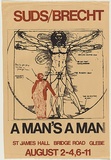 Artist: UNKNOWN | Title: Suds/Brecht: A Man's A Man | Date: 1975 | Technique: screenprint, printed in colour, from multiple stencils