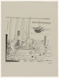 Artist: PLUNKETT, Jennifer | Title: The Collingwood Pool [number in series The Collingwood Swimming Pool unknown] | Date: 1981 | Technique: lithograph, printed in black ink  from one stone