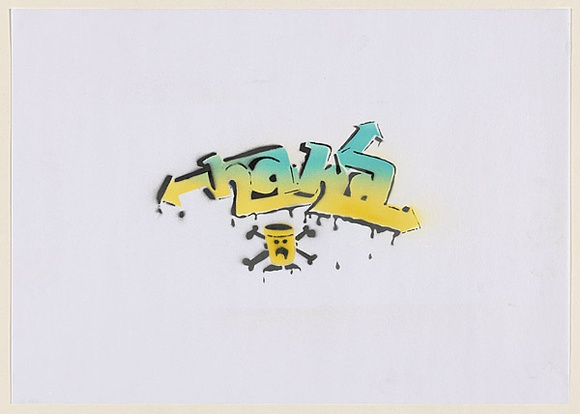 Artist: b'HAHA,' | Title: b'HaHa piece.' | Date: 2004 | Technique: b'stencil, printed in colour, from one stencil'