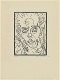 Artist: b'Kahan, Louis.' | Title: b'The artist and his tools' | Date: 1947 | Technique: b'woodcut, printed in black ink, from one block' | Copyright: b'\xc2\xa9 Louis Kahan. Licensed by VISCOPY, Australia'