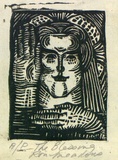 Artist: b'Meadows, Ron.' | Title: b'The blessing' | Date: c.1933 | Technique: b'linocut, printed in black ink, from one block'