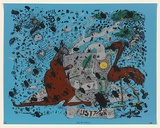 Artist: Littler, Frank | Title: Zipping flies (Australia). | Date: (1974) | Technique: screenprint, printed in colour, from multiple stencils