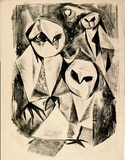 Artist: Adams, Tate. | Title: Mexican legend. | Date: 1953 | Technique: lithograph, printed in black ink, from one plate