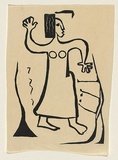 Title: b'Native dancer' | Date: 1953 | Technique: b'screenprint, printed black ink, from one stencil'