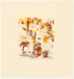 Artist: Olsen, John. | Title: Papageno and the birds | Date: 1992 | Technique: lithograph, printed in colour, from multiple stones | Copyright: © John Olsen. Licensed by VISCOPY, Australia