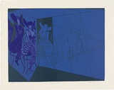Artist: WALKER, Murray | Title: Karen and mirrors. | Date: 1969 | Technique: linocut, printed in colour, from multiple blocks