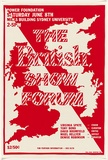 Artist: Debenham, Pam. | Title: The British Show Forum. | Date: 1985 | Technique: screenprint, printed in red ink, from one stencil