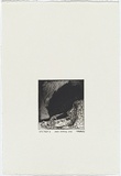 Artist: Ralph, Timothy | Title: Janus entering cave | Date: 1987 | Technique: etching and aquatint, printed in black ink with plate-tone, from one plate | Copyright: © Timothy Ralph. Licensed by VISCOPY, Australia
