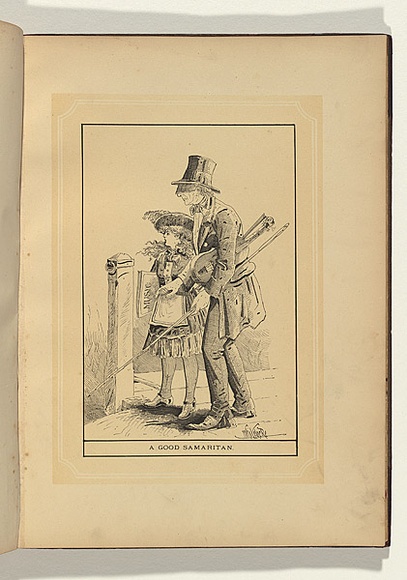 Artist: b'Whitelocke, Nelson P.' | Title: b'A good samaritan.' | Date: 1885 | Technique: b'lithograph, printed in colour, from two stones'