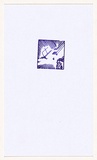 Title: b'not titled [purple stamp of four squares composed of angular interrupted paralell lines]' | Date: 2007 | Technique: b'hand-stamped postcard'