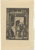 Artist: b'Baker, Normand H.' | Title: b'Street seller.' | Date: (1941) | Technique: b'etching, printed in black ink with plate-tone, from one plate'