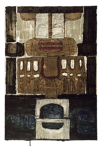 Artist: b'Kok Wee, Tay.' | Title: b'Door of the West Chamber' | Date: 1967 | Technique: b'etching, printed in colour, from multiple plates'