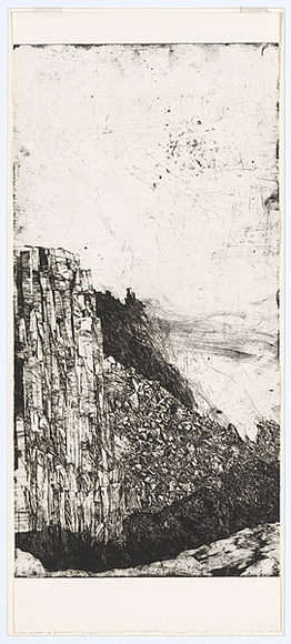 Artist: b'ARNOLD, Raymond' | Title: b'Imaginary landscape - eighteen months in Tasmania.' | Date: 1984 | Technique: b'etching and aquatint, printed in black ink, from one plate'