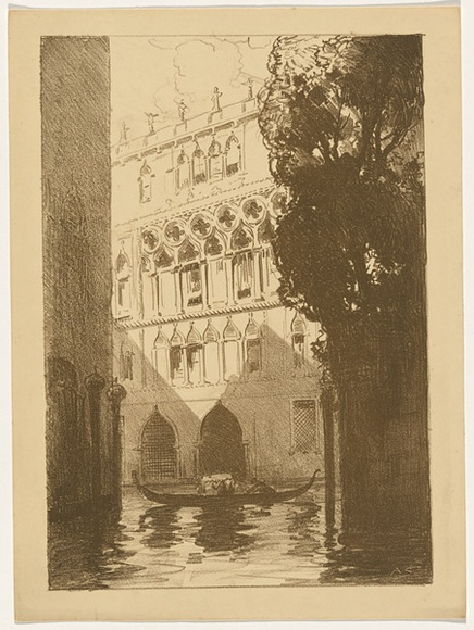 Artist: b'Streeton, Arthur.' | Title: b'The Palace' | Date: (1912) | Technique: b'lithograph, printed in brown ink, from one stone'