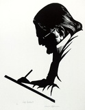 Artist: Heffernan, Edward. | Title: Self-portrait | Date: 1982 | Technique: linocut, printed in black ink, from one block