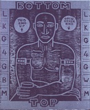 Artist: b'Harding, Richard.' | Title: b'LKG4' | Date: 1996, December | Technique: b'woodcut, printed in colour, from two blocks'